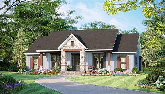 image of transitional house plan 9879